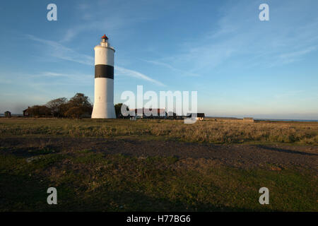 Phare Långe Jan / Tall John / Langer Jan à la cape du sud d'Öland en mer Baltique, la Suède Banque D'Images