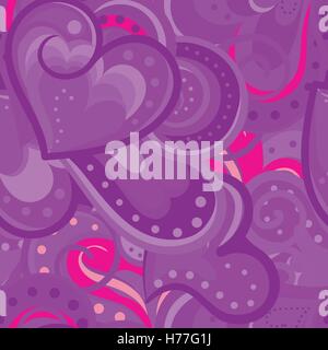 Vecteur mignon motif transparent valentines avec le coeur. Illustration de Vecteur