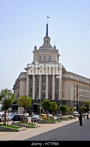 Bâtiment de l'Assemblée nationale, place Nezavisimost, Sofia, Bulgarie Banque D'Images