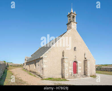 Chapelle Saint-They à Pointe du Van, un promontoire en Bretagne, France Banque D'Images