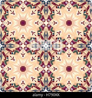 Fond damassé Seamless Pattern Design et papier peint fait de carreaux de céramique de Texture turc dans le Vector Illustration de Vecteur