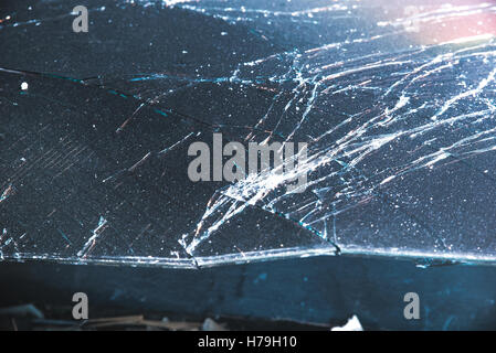 Feuille de verre brisé Banque D'Images