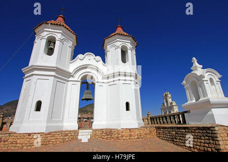 La belle église blanche de San Felipe Neri, Sucre, Bolivie Banque D'Images