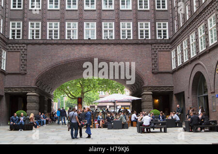 La Chilehaus bâtiment dans Kontorhausviertel (Site du patrimoine mondial de l'UNESCO), Hambourg, Allemagne Banque D'Images