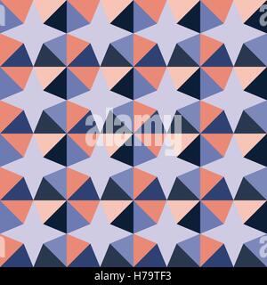 Seamless Vector Stars Triangle géométrique Motif rose pourpre Illustration de Vecteur