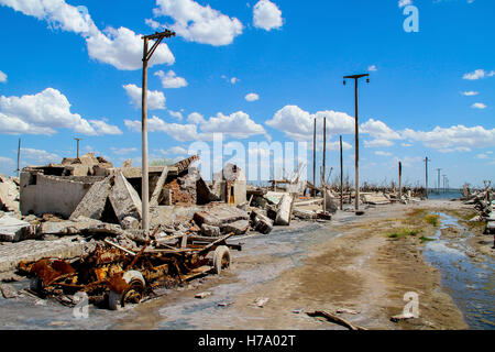 Abandonné. Les ruines de la ville fantôme en Argentine. Banque D'Images