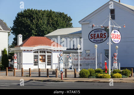 H. P. Sears Oil Co. Service Station Museum, Rome, New York, USA. Banque D'Images