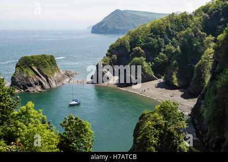 Broadsands Bay, près de Combe Martin, Devon Banque D'Images