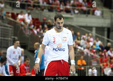 Gdansk, Pologne 3 novembre 2016 2018 Qualification Championnat d'Europe des hommes. Pologne / Serbie match à ERGO arena sports hall à Gdansk. Krzysztof Lijewski (3) en action pendant le jeu est vu. Credit : Michal Fludra/Alamy Live News Banque D'Images