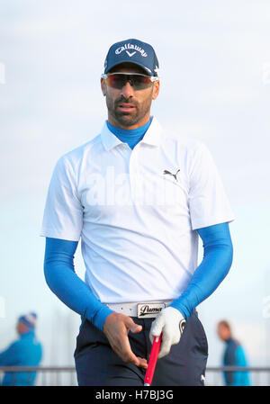 Álvaro Quirós,lit à la Dunhill Cup,St Andrews Scotland,samedi 8 octobre,2016 Banque D'Images