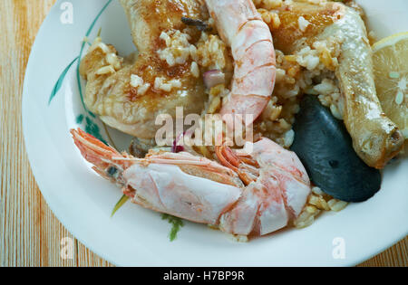 Variété de Jambalaya Tex-Mex et cuisine du Sud Banque D'Images