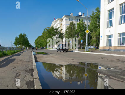 Cyti Arkhangelsk Russie, Amérique du nord .talus de la rivière Dvina Septentrionale Banque D'Images