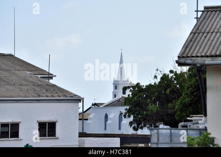Le clocher de l'église St Mary à Georgetown sur l'île de l'Ascension Banque D'Images