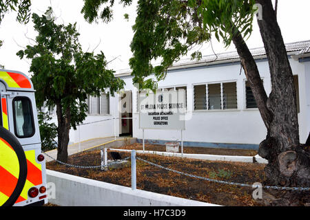 L'île de l'ascension de Police à Georgetown, une section de la St Helena Service de police. Banque D'Images