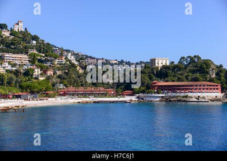 Bâtiments le long de la côte, Monaco Banque D'Images