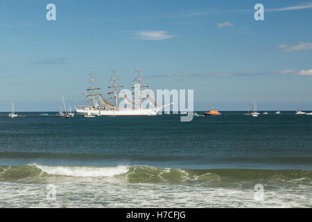 Tall Ships laissant Blyth août 2016 - Dar Mlodziezy Banque D'Images