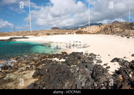 L'île de l'ascension la baie des Anglais bien connu lieu de baignade en toute sécurité Banque D'Images