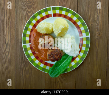 Kjottkaker Swedish meatballs. plat traditionnel de la cuisine suédoise et finlandaise Banque D'Images