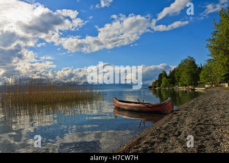 Le lac Ohrid Mazedonia Banque D'Images