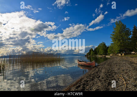 Peu à Kanu le lac Ohrid, Mazedonia Banque D'Images