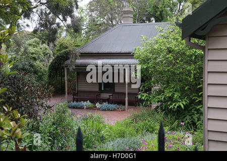 Artisanat usine chalet au Jardin botanique royal de Victoria à Melbourne. Banque D'Images