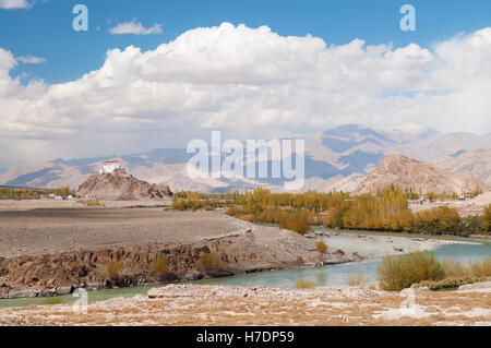 Monastère de Stakna, Ladakh, Leh, Jammu-et-Cachemire, en Inde. Banque D'Images