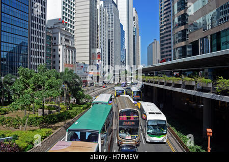 Scène de rue Connaught Road Central Hong Kong Chine Banque D'Images