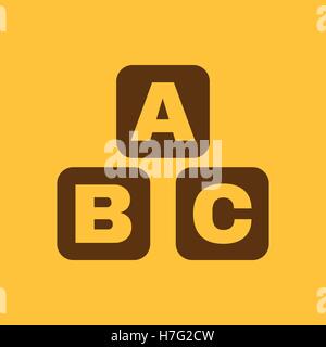 L'icône ABC building blocks. Briques ABC design vectoriel. Briques bébé symbole. web. graphique. JPG. AI. app. logo. objet. Télévision. image. s Illustration de Vecteur