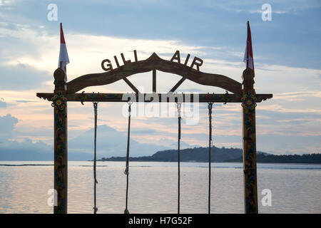 Coucher de soleil sur Gili Air Banque D'Images