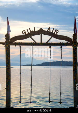 Coucher de soleil sur Gili Air Banque D'Images