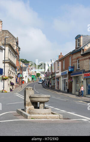 Fore Street, Bovey Tracey, Devon, Angleterre, Royaume-Uni Banque D'Images