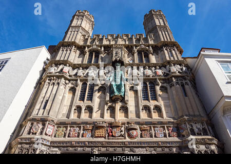 Christ Church Gate dans Canterbury Kent England Royaume-Uni UK Banque D'Images