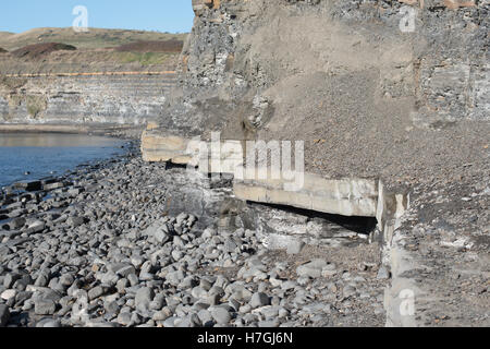 Lits de dolomie Kimmeridge Bay, Dorset, Banque D'Images