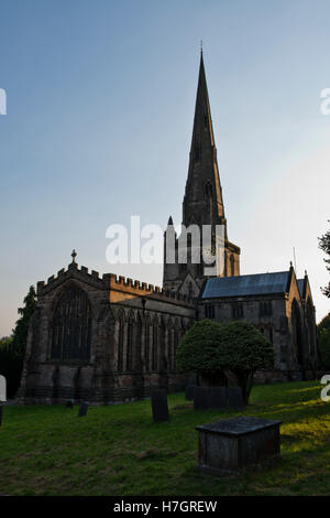 L'église paroissiale de St Oswald, Ashbourne, Derbyshire, Royaume-Uni Banque D'Images