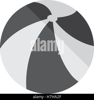 Silhouette de beach ball icône sur fond blanc. vector illustration Illustration de Vecteur