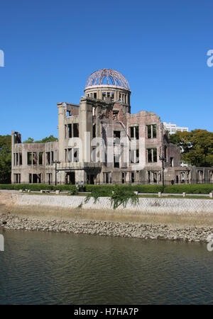 La bombe atomique de Hiroshima Peace Memorial (Dôme de Genbaku) - UNESCO World Heritage (Protection du patrimoine mondial, culturel et naturel). Banque D'Images