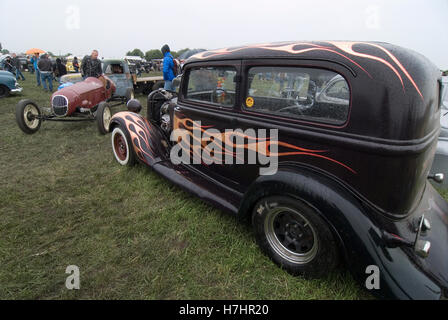 Kustom Kulture '2009', Hot Rods, Kustoms, croiseurs et l'art à l'aéroport à Bottrop-Kirchhellen Schwarze Heide Banque D'Images