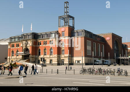 La gare centrale, capitale de l'État de Schleswig-Holstein, Kiel Banque D'Images