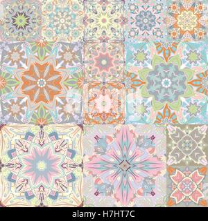 Modèle vectoriel continu. Patchwork. en style arabe. Abstract illustration. Illustration de Vecteur