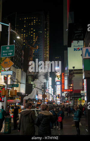 Nuit à Times Square, New York City Banque D'Images