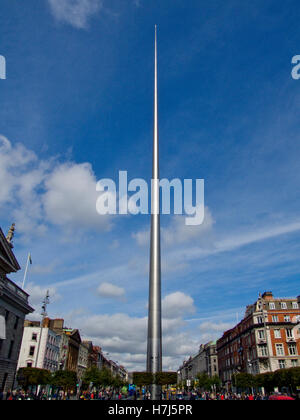 Le Spire de Dublin, Monument de la lumière, O'Connell Street, Dublin, Irlande, Europe Banque D'Images