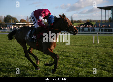 Lido Valseur monté par Ruby Walsh clair de la dernière course sur la façon de gagner le JNwine.com Champion Steeple lors de la deuxième journée de l'Irlande du Nord Le Festival de courses à courses Royal, Lisburn. Banque D'Images