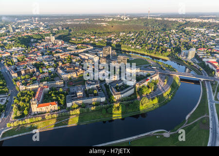 Vue aérienne de la vieille ville de Vilnius Banque D'Images