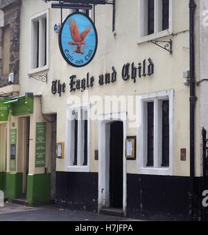 OXFORD - Septembre 2016 : l'aigle et de l'enfant pub où Tolkien et C.S. Lewis utilisé pour boire avec leurs amis. Banque D'Images