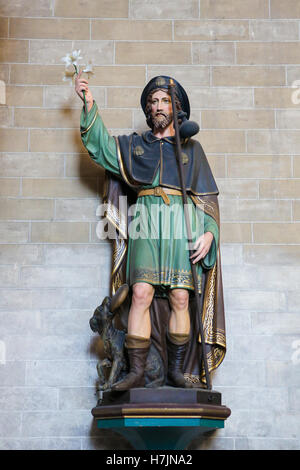 Statue de Saint Jacques le Majeur, dans la Cathédrale de Malines, Flandre orientale, Belgique Banque D'Images