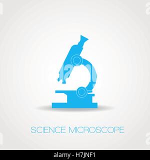 L'icône Contour azure réaliste de microscope optique. Illustration de Vecteur