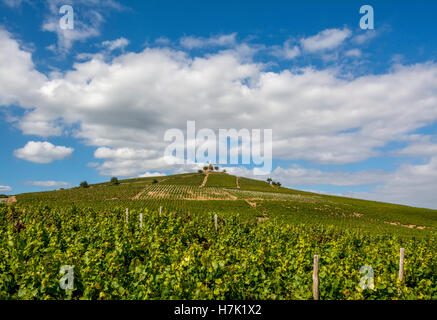 La chapelle Saint Michel au village Fleurie Beaujolais, vignoble, département du Rhône, région Auvergne-Rhône-Alpes, France, Europe Banque D'Images