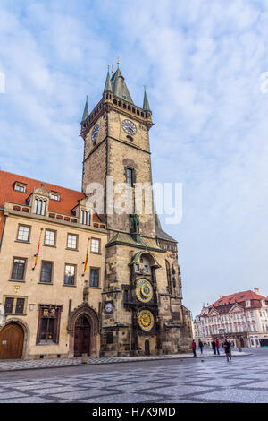 Horloge astronomique de Prague, l'Orloj, République Tchèque Banque D'Images