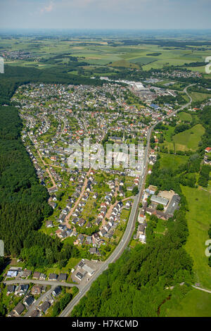 Vue aérienne, Belecke, Warstein, Rhénanie-Palatinat, Hesse, Allemagne Banque D'Images