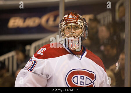 Le 4 mars 2010, San Jose, CA, USA ; gardien de but des Canadiens de Montréal Carey Price (31) au cours de la deuxième période contre les Sharks de San Jose chez HP Pavilion. San Jose a défait 3-2 Montréal. Banque D'Images